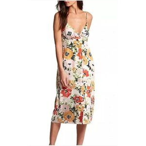 Volcom Dress Women‎ XL 12 Floral Midi Sleeveless Button Front Beach Cottagecore